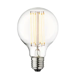 LED-pære Globe, E27, Ø 8 cm, 3,5 W, 2.200 K, dæmpbar