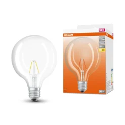 LED-pære Globe G125 E27, 2,5 W klar glødetråd 2.700 K