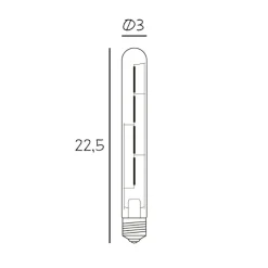 LED-pære Long Tube 225, E27, 3,5 W, 2.200 K, dæmpbar