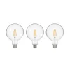 LED-pære med klar glødetråd E27 G125 3,8W 3000K 806lm 3er