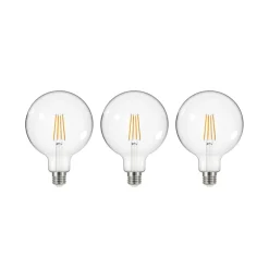 LED-pære med klar glødetråd E27 G125 3,8W 2700K 806lm 3er