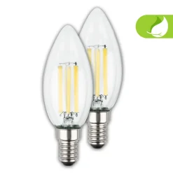 LED-pære stearinlys E14 4W klar 3000K 840 lm energiklasse 2er