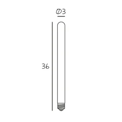 LED-pære Tube 360, mat E27 6,5 W 2.700 K dæmpbar