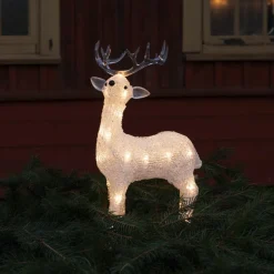 LED-rensdyrfigur udendørs IP44 klar 2.500K