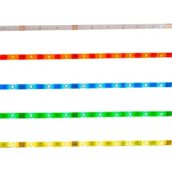 LED-RGB stripe med fjernbetjening, længde 5 meter