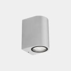 LEDS-C4 Udendørs LED-væglampe Eko Single, hvid, bredde 7 cm, aluminium