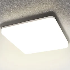 LED-sensorloftlampe Pronto, kantet, 33x33cm