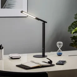 LED-skrivebordslampe Ideal med dæmper, sort