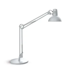 LED-skrivebordslampe MAULstudy, sølvfarvet, 49 cm, E27