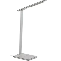 LED-skrivebordslampe Orbit med induktion sølv