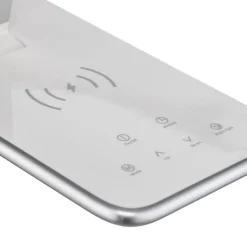 LED-skrivebordslampe Orbit med induktion sølv