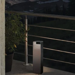 LED-sokkellampe Doninni 1, antracit, højde 40 cm