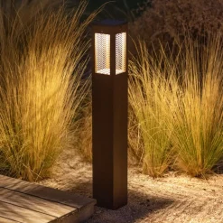 LED-solcellebelysning Tradition Sensor Corten 90 cm