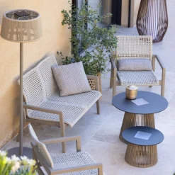 LED-solcellegulvlampe Rop&Strip, højdejusterbar, 500 lm