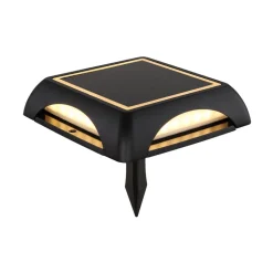 LED-solcellelampe 36505, jordspyd, væglampe, sort, aluminium