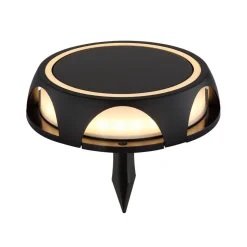 LED-solcellelampe 36506, jordspyd, væglampe, sort, aluminium