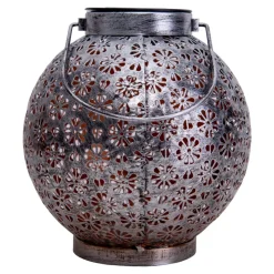 LED-solcellelampe 52854, sølv, metal, 20 cm, IP44, 2 stk