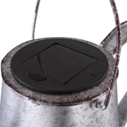 LED-solcellelampe 33652, sølv, vandkande, jordspyd, metal