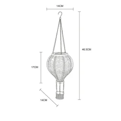 LED-solcellelampe 36136B Varmluftsballon, farverig, plast