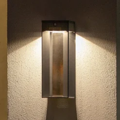 LED-solcellelampe Blade med sensor, grå