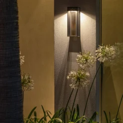 LED-solcellelampe Blade med sensor, grå