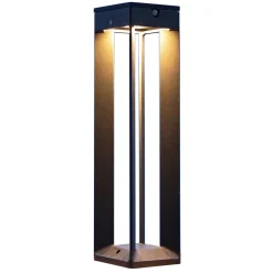 LED-solcellelampe Borne med sensor, 45 cm, grå