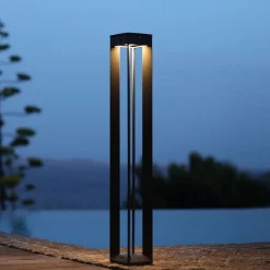 LED-solcellelampe Borne med sensor, 90 cm, grå