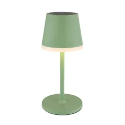 LED-solcellelampe, metal, lysegrøn, højde 41 cm, IP44