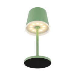 LED-solcellelampe, metal, lysegrøn, højde 41 cm, IP44