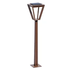 LED-solcellelampe Metro med sensor, corten
