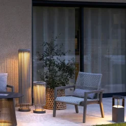 LED-solcellelampe Rop&Strip Højde 58 cm, 3.000 K, 500 lm