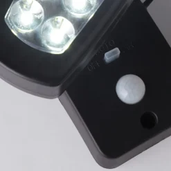 LED-solcellelampe til vægmontering 67423BK-PIR, bevægelsessensor