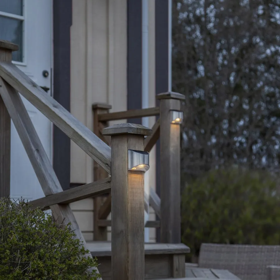 LED-solcellelampe til vægmontering Wally, sølv, 2 stk. sæt