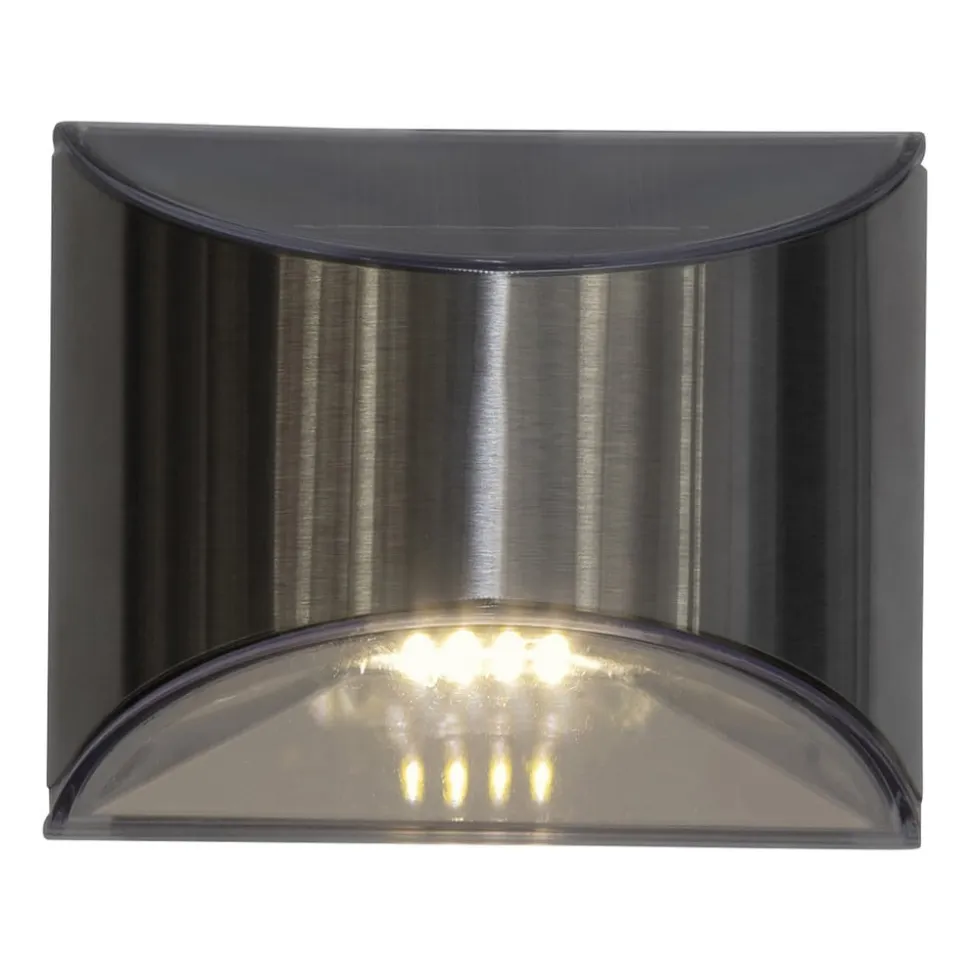 LED-solcellelampe til vægmontering Wally, sølv, 2 stk. sæt