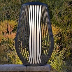 LED-solcellelygte Mandaley med sensor, grå