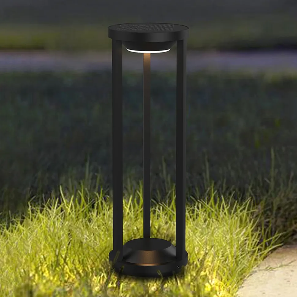 LED-solcellepullerter Pilastro, sensor, jordspyd