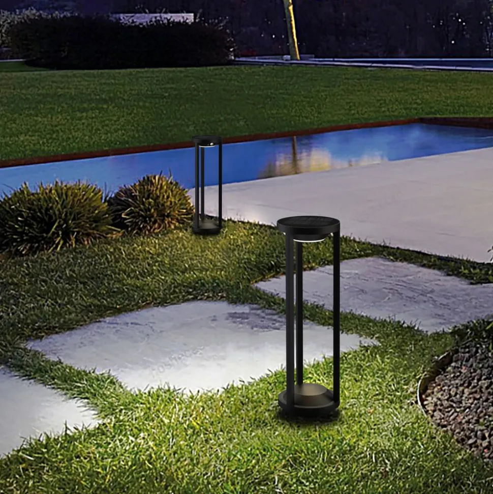 LED-solcellepullerter Pilastro, sensor, jordspyd