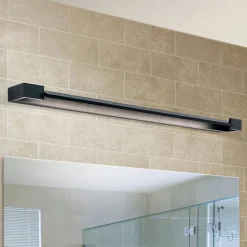 LED-spejlbelysning Marilyn i sort, bredde 90 cm