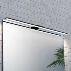 LED-spejlbelysning Triga IP44 sort 80 cm, 3.000K