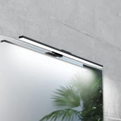 LED-spejlbelysning Triga IP44 sort 60 cm, 3.000K