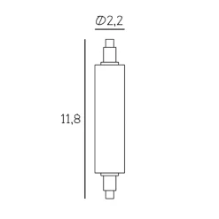 LED-stav, Lightsaber, R7s, 10 W, 2.700 K, dæmpbar