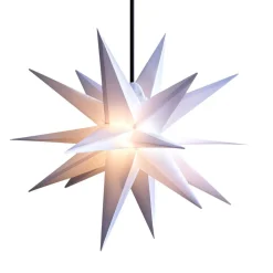 LED-stjerne til udendørs brug, 18 takker, hvid, Ø 55 cm