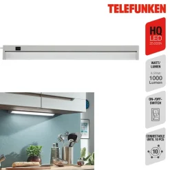 LED-underskabsbelysning Hestia, 4.000K, 1.000lm, titanium