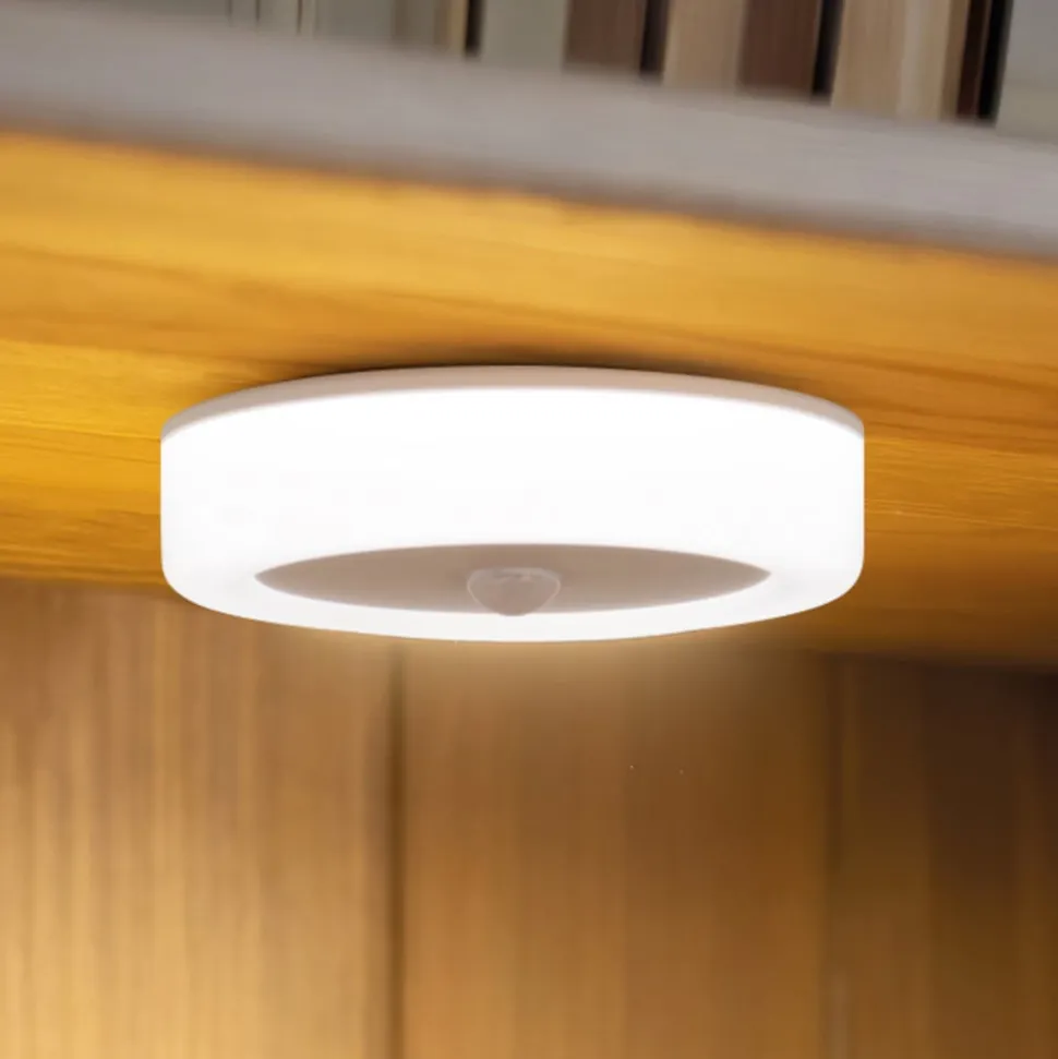 LED-underskabsbelysning Magnetics, Ø9cm, sensor, 6.500K