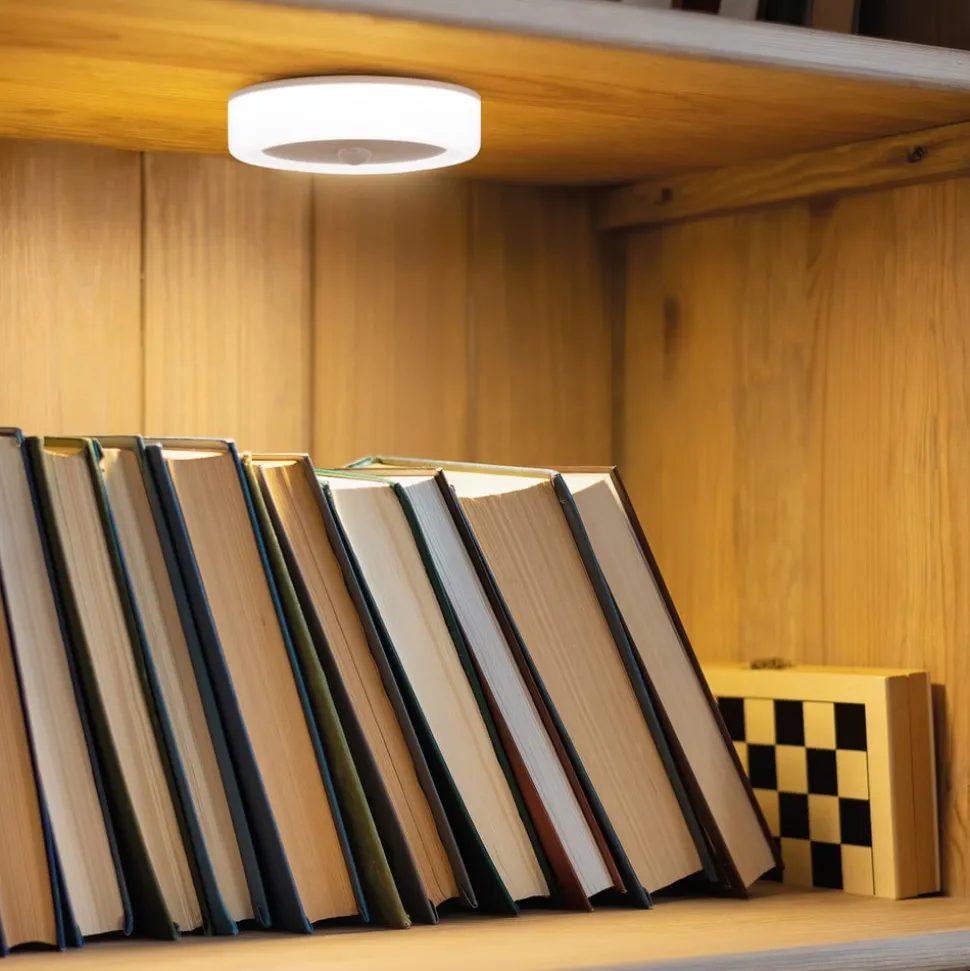 LED-underskabsbelysning Magnetics, Ø9cm, sensor, 6.500K