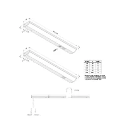 LED-underskabsbelysning ModuLite F, aluminium, 45 cm, 4.000 K, aluminium