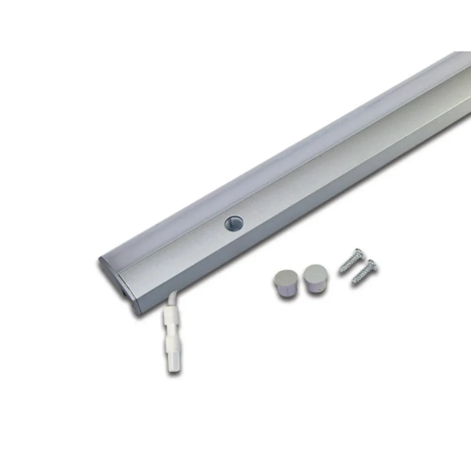 LED-underskabsbelysning ModuLite F, aluminium, 45 cm, 4.000 K, aluminium