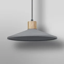 LEDVANCE Concrete Wood hængelampe, Ø 32 cm, beton, grå