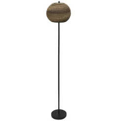 LEDVANCE gulvlampe Ball højde 116 cm, brun, bølgepap, E27