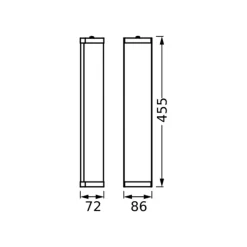 LEDVANCE Klassisk badeværelsescylinder 45,5 cm krom